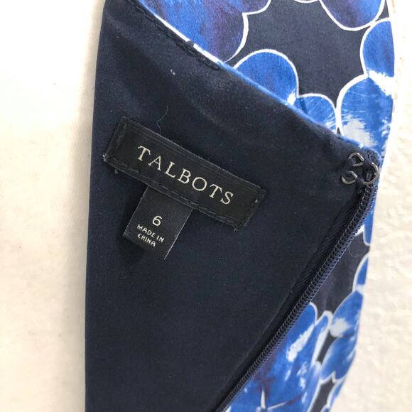 Talbots Fit and Flare Blue Dress - Picture 7 of 13